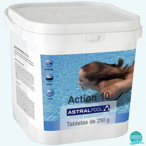 Clor multifunctional 10  efecte 250 gr Astral Pool - 5 kg