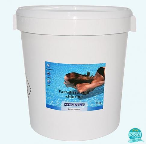 Clor rapid tablete piscina  Astral Pool Spania 25 kg