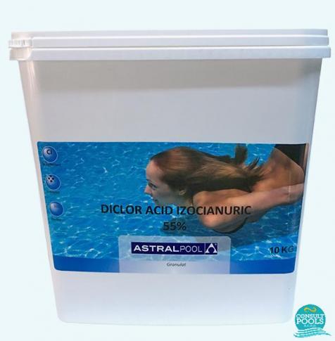 Clor soc granule Diclor 55%, Astral Pool 10 kg