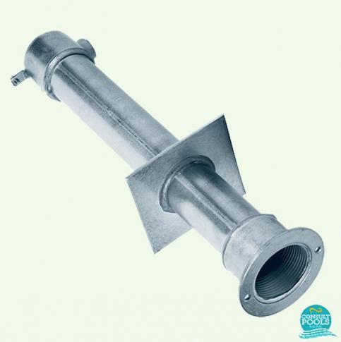 Conducta de perete inox AISI-304, 340 mm, 1 1/2
