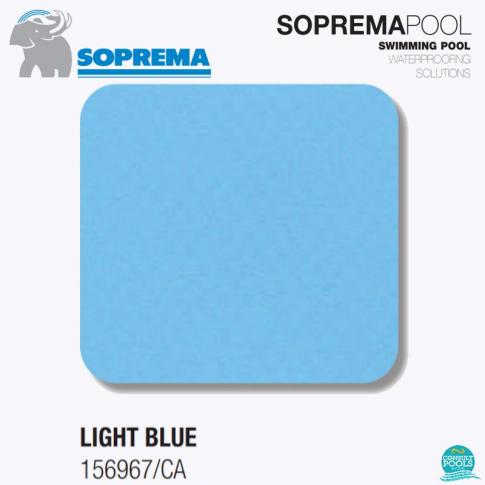 Liner PVC 1.5 mm Light Blue One, grosime 1.5 mm, latime 1.65 m, Colectia One, Italia