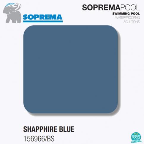 Liner PVC 1.5 mm Shapphire Blue One, grosime 1.5 mm, latime 1.65 m, Colectia One, Italia