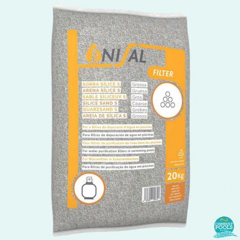 Nisip material filtrant pentru piscina granulometrie 2 - 4 mm Enisal