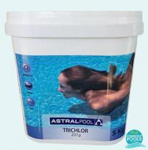 Clor lent tablete 250 gr, 86 %, Triclor Astral Pool 5 kg