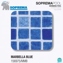 Liner PVC 1.5 mm Marbella Blue Design, grosime 1.8 mm, latime 1.65 m, Colectia 3D, Italia