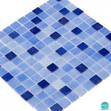 Mozaic piscina mixt albastru deschis