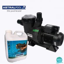 Set pompa piscina Victoria Plus 11 mc/h, plus antialge cu limpezire 5 l, Astral Pool